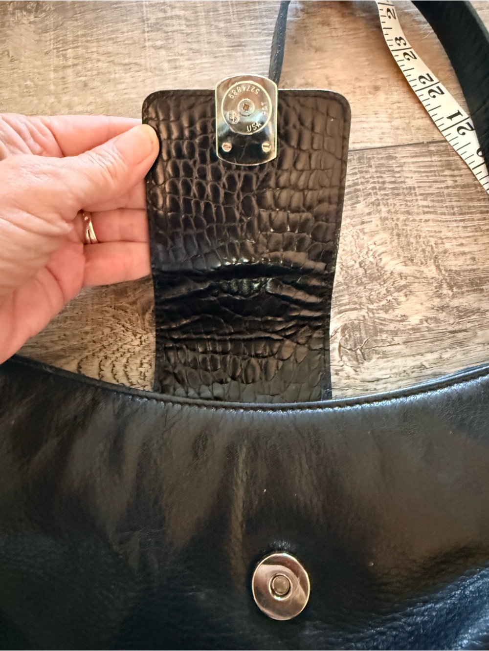 Vintage Ralph Lauren Black Leather Shoulder Bag - Picture 11 of 11